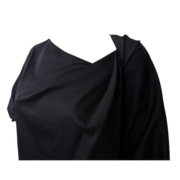 NWT Rosetta Getty Black Asymmetric Poplin Shirt - Picture 3 of 16